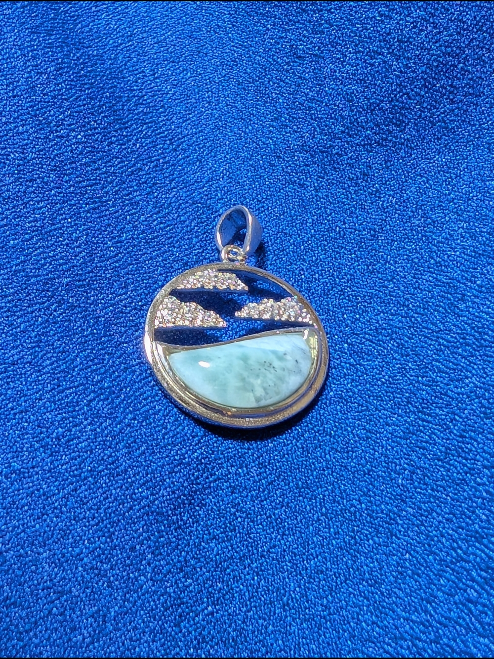 Sterling Silver Larimar Pendant